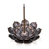 Sumajuc Räucherstäbchenhalter für Stäbchen, 6 Löcher, Bronze, Lotus-Räucherkegel,...
