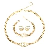 Rai Imagine Frauen sterling silber set schmuck creolen, armband Haslkette perfekte farben...