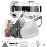 RANKSING Professionelle 6200 Wiederverwendbares Atemschutzmaske mit 1...