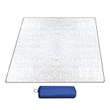 Campingmatte, doppelseitiges Schaumstoffpolster, Aluminiummatte, Camping-Thermomatte,...