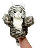 Lashuma Stofftier Katze Plüsch Handpuppe, Weiche Kuscheltier Kasperpuppe 25 cm,...