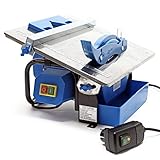 Wiltec Fliesenschneider elektrisch 600 W bis 34 mm Fliesenstärke, Nassschneider...