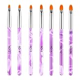 Hanyousheng 7 Stück UV Gel Pinsel Gelnägel für Nägel, UV-Gel, Acryl,Nagel...