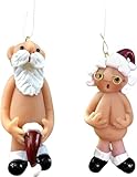 2020 Naughty Santa Christmas Nikolaus Ornament Nackter Weihnachtsmann Christbaumschmuck...