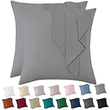 Vielit Kissenbezug 80x80 Grau Weich Kopfkissenbezug 80x80 2er Set Mikrofaser...