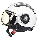 3/4 Helme Für Erwachsene Motorrad, Halber Retro Fahrradhelm Für Männer Frauen,...