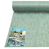 aboveBED 25m x 30cm Vlies Tischläufer, Tischläufer Eukalyptus Grün Tischdeko Tischband...