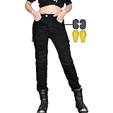 CBBI-WCCB Damen Moto Jeans Motorrad Hose mit Protektoren Motorradhose...
