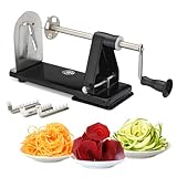ICO 3-Klingen Stahl Spiralschneider Gemüse, Zucchini Spaghetti Schneider oder...