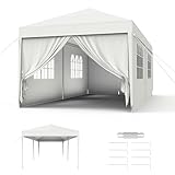 Froadp 3x6 m Garten Pavillons mit 6 Seitenwände Partyzelt Stahlkonstruktion Festzelt...