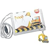 Bikasun Brustbeutel Kinder Baustelle mit Schlüsselanhänger, Geldbörse...