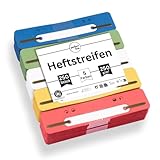 perfect line - 250 Heftstreifen Pappe, Aktendulli aus recycling Karton, 5 Farben,...
