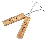 Handgriffe Grillrostheber für Grillroste Grillgriff Holzgriff 2er Set