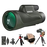 12x56 Hochauflösendes Monokular mit Smartphone-Adapter, verbessertem Stativ, Handschlaufe...