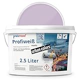 Preismaxx Profiweiß Wandfarbe lila 2,5L, hohe Deckkraft, Dispersionsfarbe...