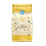 Amazon-Marke: Happy Belly Ganze naturbelassene und ungesalzene Cashewnüsse, 500 g...