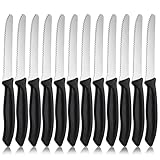 hunnycook Frühstücksmesser 12P, Tafelmesser mit Wellenschliff, Tomatenmesser,...