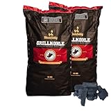 BlackSellig Steakhouse Grillkohle – Premium Quebracho Blanco Holzkohle | Lange...