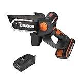WORX WG325E Nitro Profi Mini Akku-Kettensäge 20V, Einhand Ast-Säge, starker Brushless...