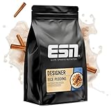 ESN Instant Rice Pudding, Natural, 3000 g, Energiequelle mit wenig Fett & ohne...