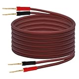 XMSJSIY Flex Pin Banane Lautsprecherkabel 14AWG HiFi Audio OFC geflochtene Banane Terminal...