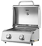 Tarrington House Tisch-Gasgrill CATHAN, 2-Brenner-Gasgrill, Grillrost edelstahl. Stahl /...