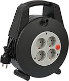 Brennenstuhl Vario Line Kabelbox 4-fach/Mini-Kabeltrommel (15m Kabel, Made in Germany)...