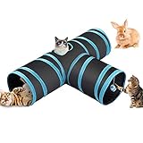 Fhodigogo Katzenspielzeug Katzentunnel, Katze Spielzeug Hundenspielzeug Spieltunnel 3-Wege...