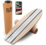 STAASH® Pro Balance Board inkl. Schutzmatte & Rolle + VIDEOKURS -...