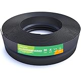 Flexible Rasenkante Kunststoff (20 m, schwarz) - Robustes Stay-in-Place Design -...