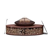 blumfeldt Ebeko Feuerschale - 3-in-1 Feuerschale Mit Grillrost & Tisch, Robuster Stahl,...