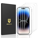 UNBREAKcable Panzer Schutz Glas für iPhone 14 Pro [3 Stück] Schutzfolie, 9H...