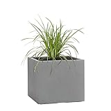 Pflanzwerk® Pflanzkübel CUBE Grau 45x55x55cm *Frostbeständiger Blumenkübel*...
