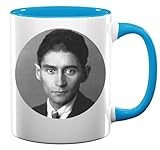 Franz Kafka Schriftsteller Foto Keramik Tee Kaffee Tasse Hellblau