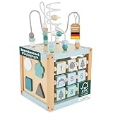 Bieco Motorikwürfel Scandi-Chic nachhaltiges Holz FSC® | Motorikspielzeug ab 1 Jahr |...