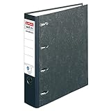 Herlitz Doppelordner maX.file nature A4 sw 7cm 2xA5 quer Ablage sk Rückenschild, schwarz,...