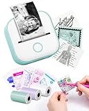 Mini Drucker - Tiny Printer T02 Mini Drucker für Smartphone Mini Thermodrucker Bluetooth...