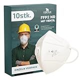 VENTUX SAFETY EQUIPMENT 10 Stück FFP2 NR Maske mit Ventil || Einzeln Verpackt ||...