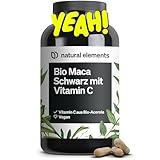 natural elements Bio Maca Schwarz – 180 Kapseln – 3000mg je Tagesdosis...