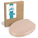 Calmwaters® WC-Sitz Modern Wellness in Bahamabeige mit Holzkern,...