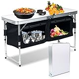 Eikuavons Campingküche Aluminium Campingschrank Faltbar Reiseküche Küchenschrank...