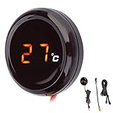 Motorrad Digital Thermometer Anzeige Lenker Wasserdicht Nachtsicht Temperaturanzeige...