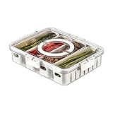 Wizoowip Arbeitsplatten-Aufbewahrungslösung, lebensmittelechte Kunststoffbox, geteiltes...
