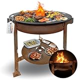 Terma Feuerschale mit Feuerplatte 69-80-100cm -Der Neue Grill Trend- Plancha...