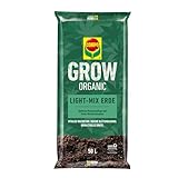 COMPO Grow Organic Light-Mix Erde - leicht vorgedüngtes Kultursubstrat - 50l