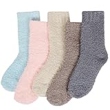 Augesak Kuschelsocken Damen, Weiche Flauschige Socken 5 Paar, Dicke Socken Damen...