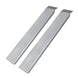 UISEBRT 2 Stück Auffahrrampe bis 400kg - Laderampe verzinkter Stahl Verladerampe 135cm...