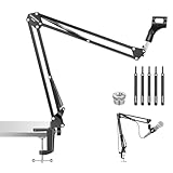 NEEWER BASICS Mikrofonarmständer, Scherenarm Mikrofonarm Tischhalterung mit Clip 3/8' auf...