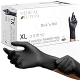 Medical Futura - 100 Nitrilhandschuhe XL Schwarz Einweghandschuhe Anallergisch 4.5g,...