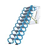 esmen Indoor Wandmontierte Treppe Familie Dachboden Teleskopleiter für den Heimgebrauch...